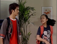 home with kids jia you er nv GIF