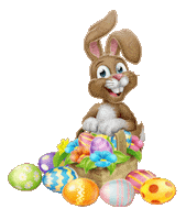 Bunny Rabbit Happy Easter Sticker