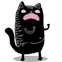 spaceshackph cat space weird tongue Sticker