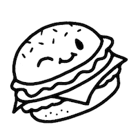 Burger Sticker
