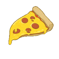 Yes-illo food pizza cheese drip Sticker