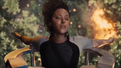 catching fire GIF