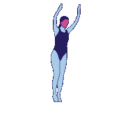 Girl Jump Sticker by VISUAL SHITS