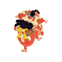 japonicagraphic ukiyoe japonica graphic Sticker