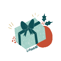 _heylocal christmas holiday gift present Sticker