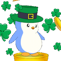 St Patricks Day Good Luck Sticker by Pudgy Penguins
