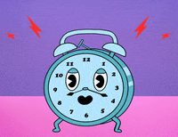 luaart time wake up clock alarm GIF