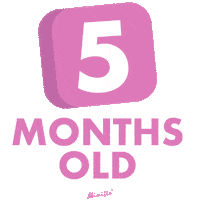 mimifloph baby milestone mimiflo months old Sticker
