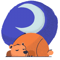 Tired Good Night Sticker by Animanias