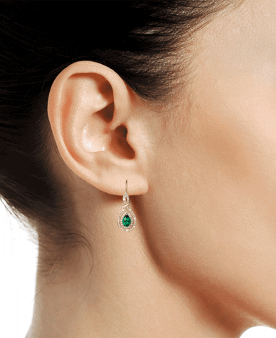 Tirafina giphyupload diamonds earring emerald GIF