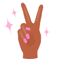 Hand Peace Sticker by Le Mini Macaron