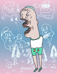 ppkmkzztt illustration drawing monster doodle GIF