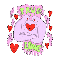In Love Hearts Sticker