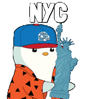 New York Penguin Sticker by Pudgy Penguins