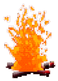 Fire Burn Sticker