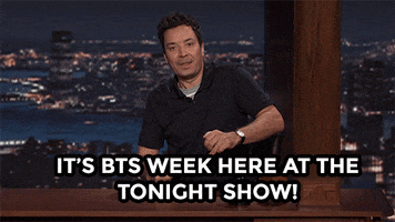 Jimmy Fallon Bts Army GIF by The Tonight Show Starring Jimmy Fallon