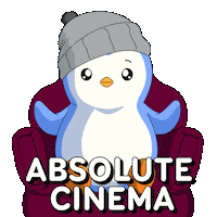 Relaxed Movie Time Sticker by Pudgy Penguins