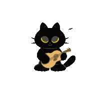 Cat Guitar Sticker
