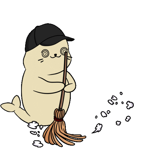 Black Cap Art Sticker by Sappy Seals Community