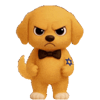 Angry Cute Dog Sticker