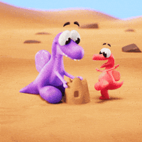 Sand Castle Oops GIF by Claynosaurz