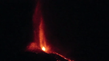La Palma Volcano Spews Lava as Cone Partially Collapses