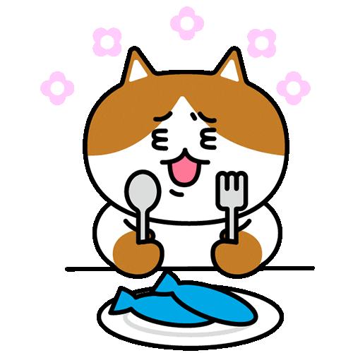 Hungry Cat Sticker by 궁디팡팡 캣페스타