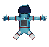astromoon_studios 3d space astronaut rotate Sticker