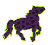 yescatieburrill neon horse electric pony Sticker