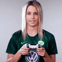 Happy Champions League GIF by VfL Wolfsburg