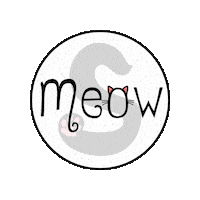 Meow Etiqueta Sticker by Tras las Huellas del Gato | Lidia