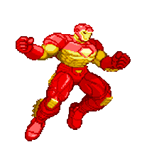 flying iron man STICKER