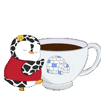 Cup Of Coffee Sticker by Pudgy Penguins