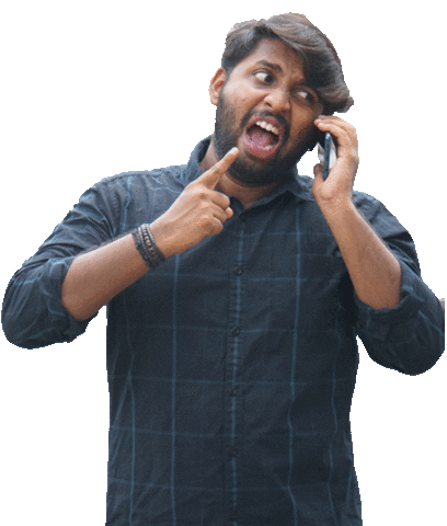 Angry Phone Call Sticker by Pongal Vadai