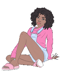 Girl Illustration Sticker by sublinhando