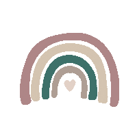 ByMissPluis love heart pink rainbow Sticker