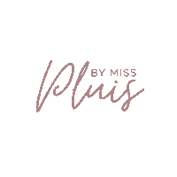 ByMissPluis logo pink flower letters Sticker