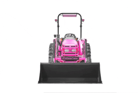 LSTractor_USA giphygifmaker pink cancer tractor GIF