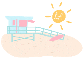 Los Angeles Beach Sticker by Love and Loathing Los Angeles