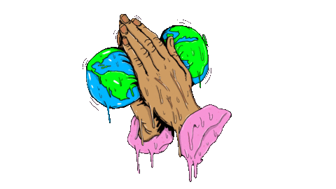 Earth Pray Sticker by deladeso