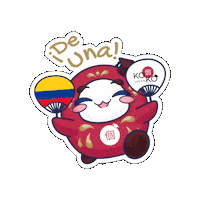 De Una Colombia Sticker by KOKO JAPAN