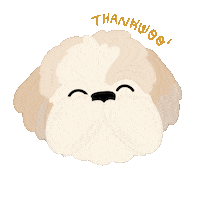 Dog Thanks Sticker by Ann of Facedit