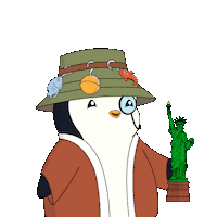 New York Usa Sticker by Pudgy Penguins