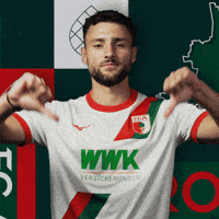 Bundesliga Thumbs Down GIF by FC Augsburg 1907