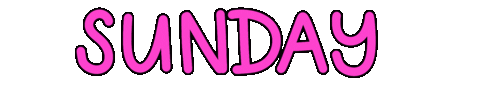 Happy Sunday Pink Sticker