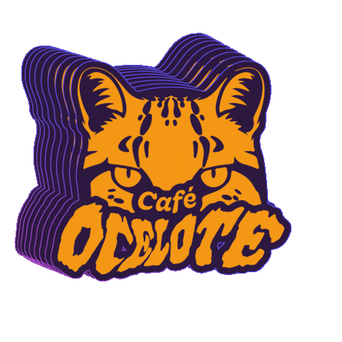 cafeocelote giphygifmaker logo cafe marca chilena Sticker