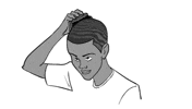 nighttimestories waves cut haircut brushing GIF