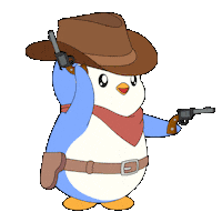 Wild West Penguin Sticker by Pudgy Penguins