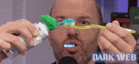 Paul Scheer Toothpaste And Toothbrush GIF by Dark Web