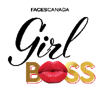 realfacescanada makeup boss lipstick girlboss Sticker